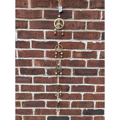 32&quot; Peace Brass Wind Chime, SKU F06-049-7506, UPC 700317377924