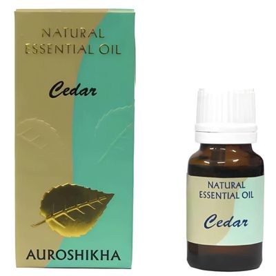 10 ml Auroshikha Essential Oil - Cedar, SKU H06-107-AO-CE, UPC 700317395751