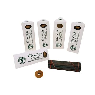 4&quot; The Tree of Life Tibetan Incense Sticks -  Leaves (Peace &amp; Prosperity) (5 Packs of 30 Sticks), S…