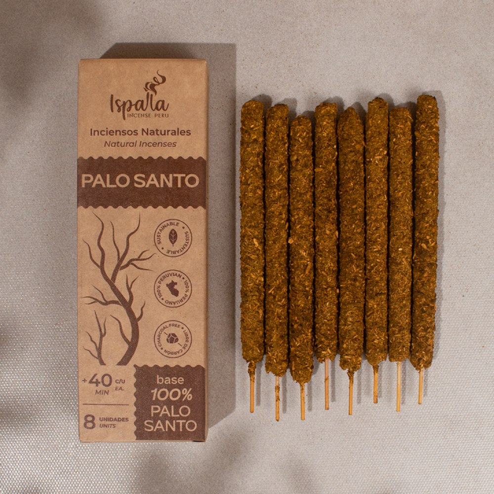 Ispalla - Palo Santo Incense Sticks (8 Pack), SKU D00-IPS-10CMPS-1, UPC 700317388999