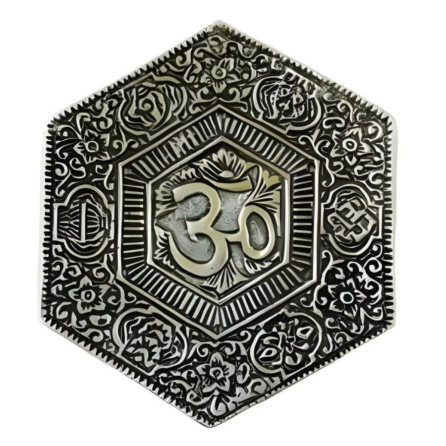 4&quot; Metal Om Incense Stick Burner, SKU I05-094-IB8-1, UPC 700317379607