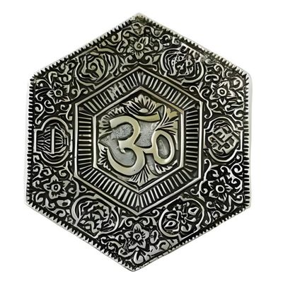 4&quot; Metal Om Incense Stick Burner, SKU I05-094-IB8-1, UPC 700317379607