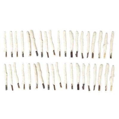 4&quot; White Copal Dipped Natural Sage Tree Branch Sticks (5 Pack), SKU K05-111-NSDIP-WC-D50, UPC 70031…