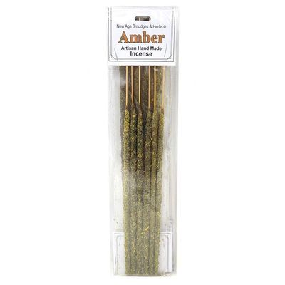 Artisan Handmade Resin &amp; Herb Incense Sticks - Amber (6 Pack), SKU RI46, UPC 700317419037