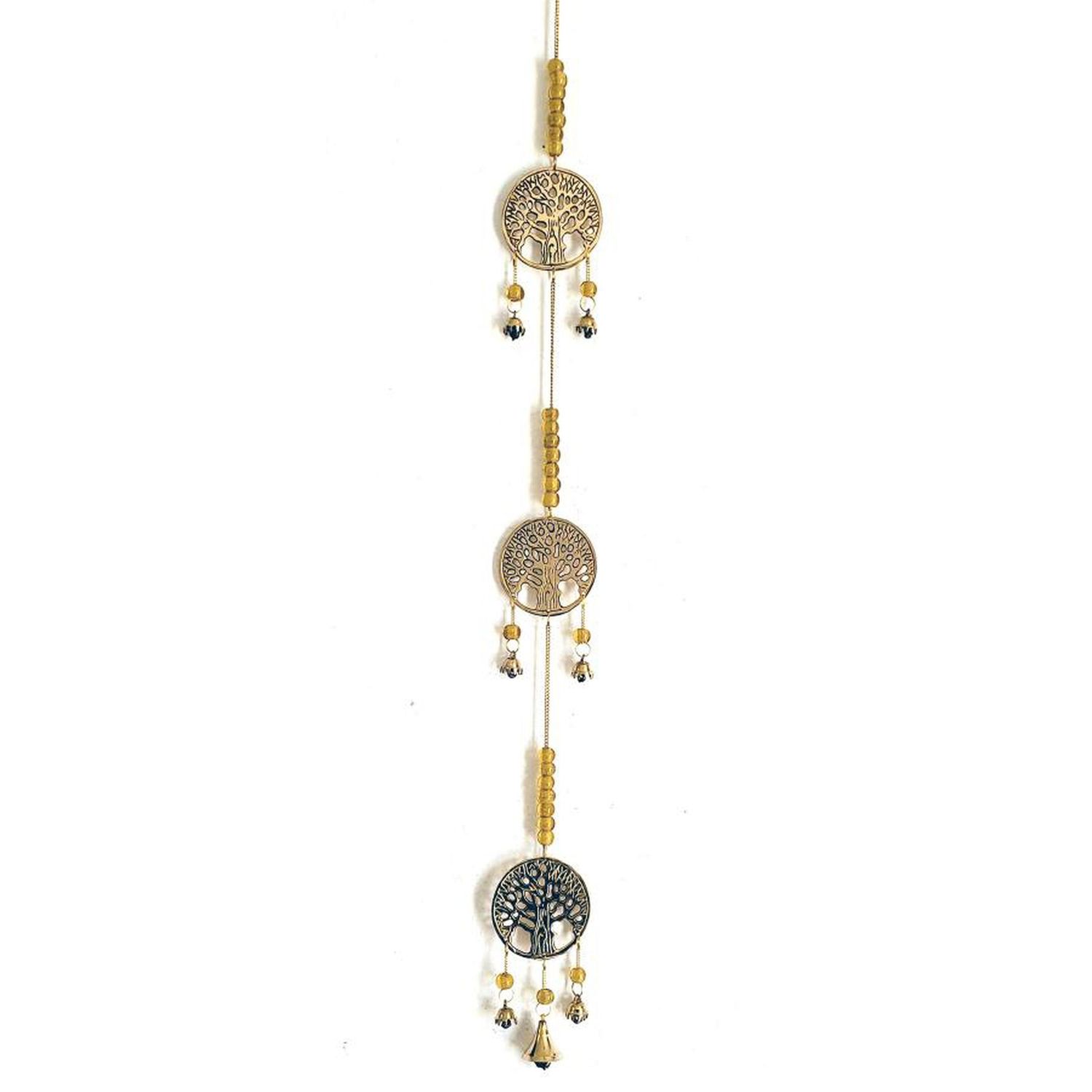 29&quot; Tree of Life Brass Wind Chime with Beads, SKU 7539, UPC 700317304685