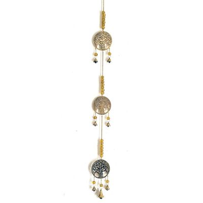 29&quot; Tree of Life Brass Wind Chime with Beads, SKU 7539, UPC 700317304685