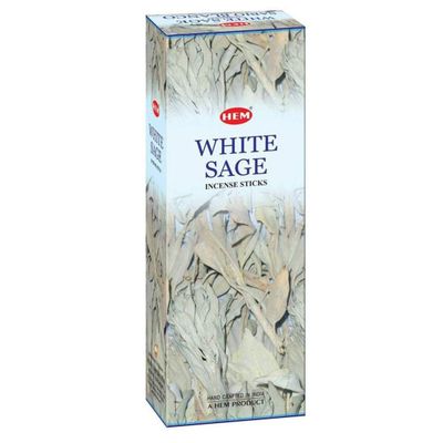 16&quot; White Sage Jumbo Hem Incense Sticks (6 Pack Case - 10 Sticks Each Pack), SKU C02-03-hem jumbo-W…