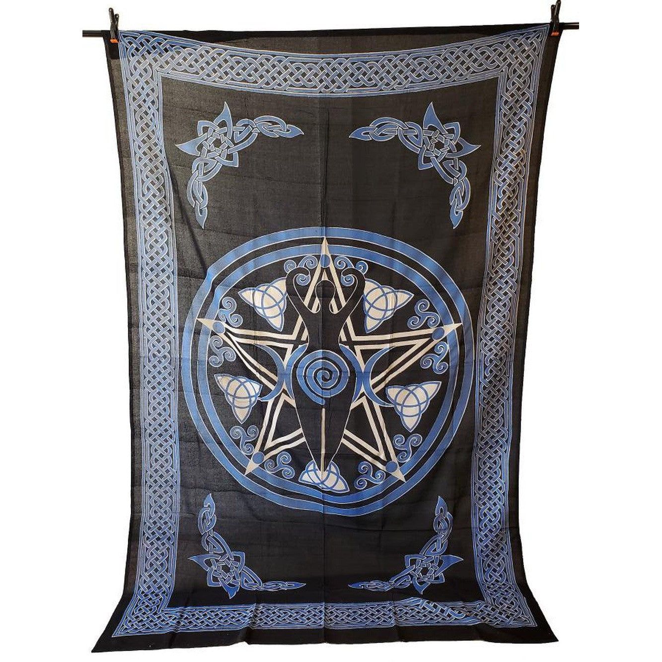 72&quot; x 108&quot; Goddess of Earth Blue Black Tapestry, SKU CPS-NPB, UPC 700317308928