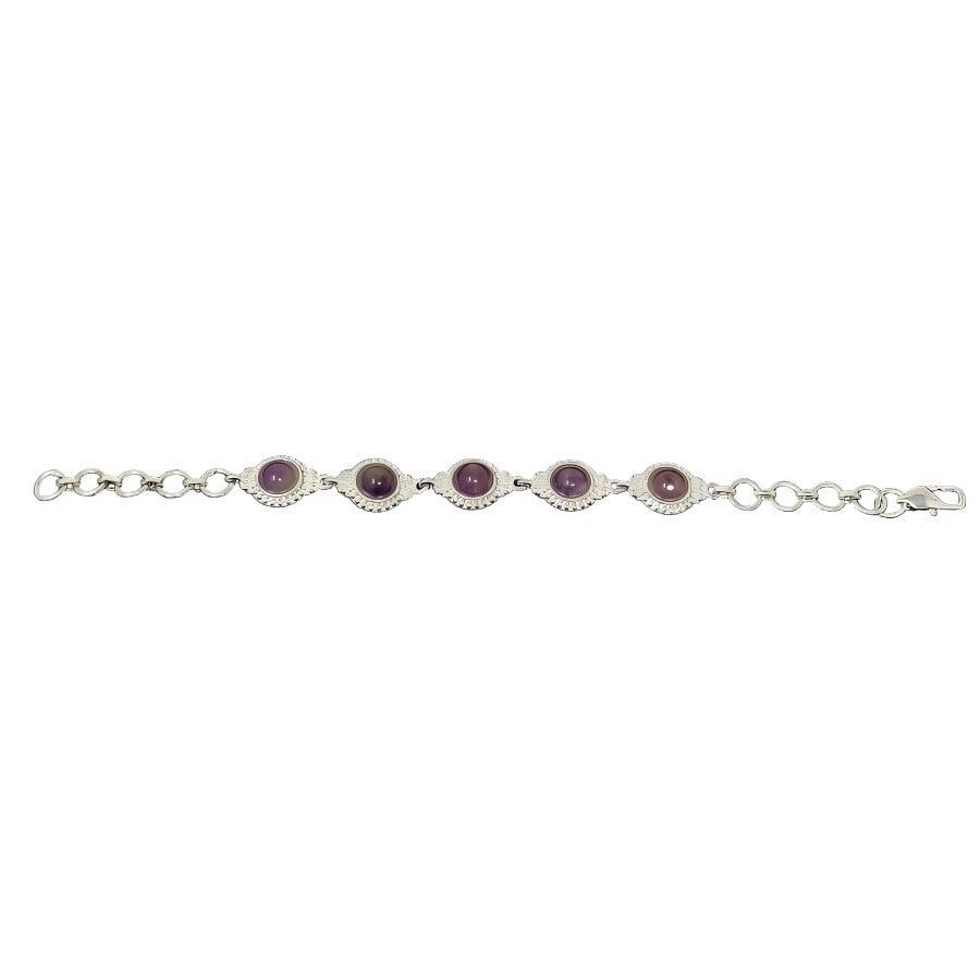 8&quot; Amethyst Bracelet with Metal Clasp, SKU R046-BS95, UPC 700317379102