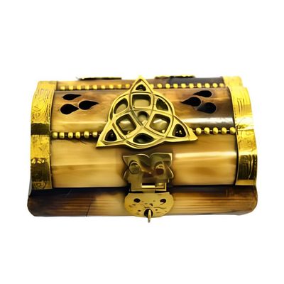 3&quot; x 2&quot; Triquetra Bone Chest, SKU JB47T, UPC 700317383727