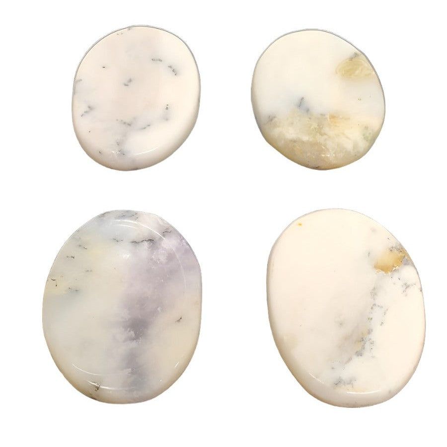 Worry Stone - Dendritic Opal, SKU U00-10-WOST-10-1, UPC 700317382201