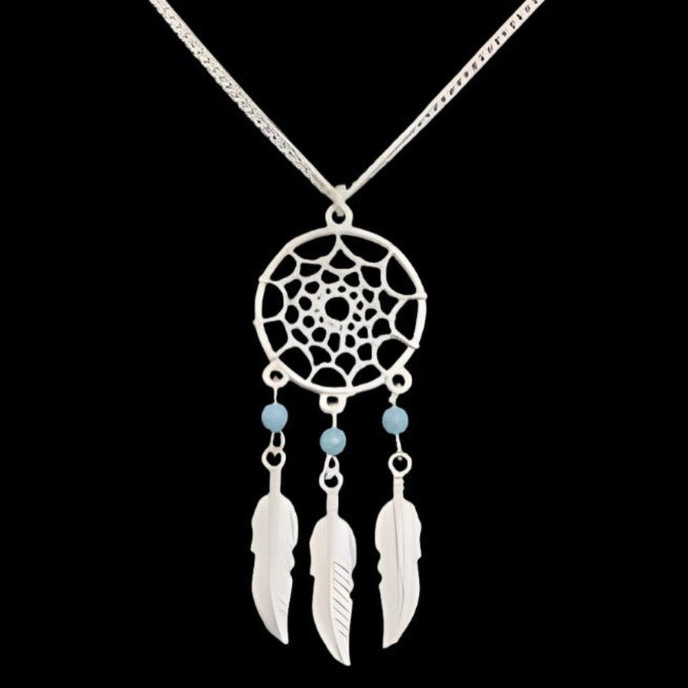 Dream Catcher Silver Metal Necklace, SKU QQ233-Neck-DC, UPC 700317384793