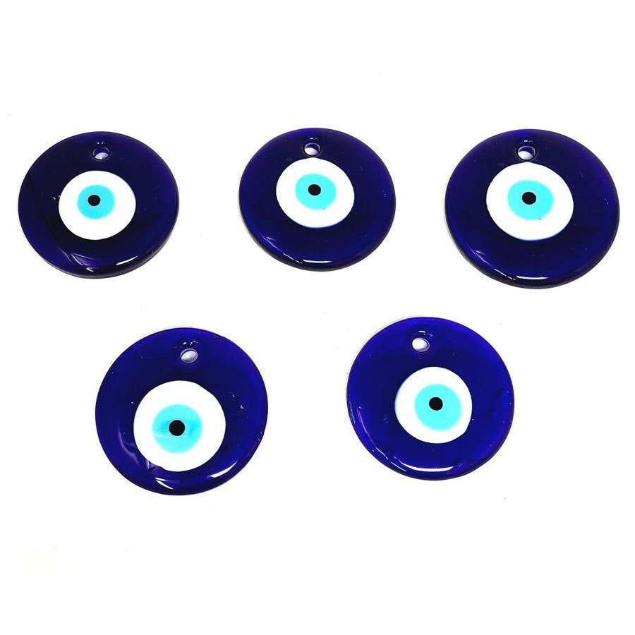 All Seeing Evil Eye Glass Charm with Hole (5 cm), SKU EE-5CM, UPC 700317417026