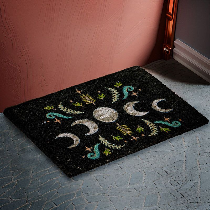 23.5&quot; Dark Forest Moon Phase Doormat, SKU PG-15517, UPC 700317314844