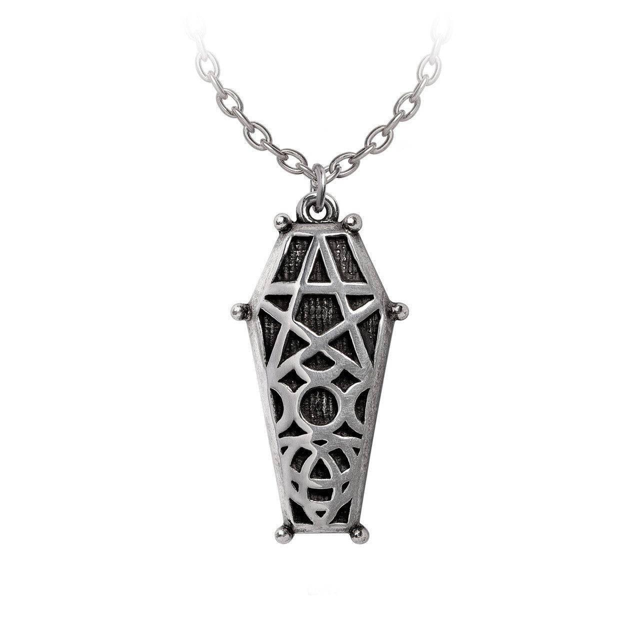 Hex Coffin Neckwear Pendant, SKU AL-P978, UPC 700317393399