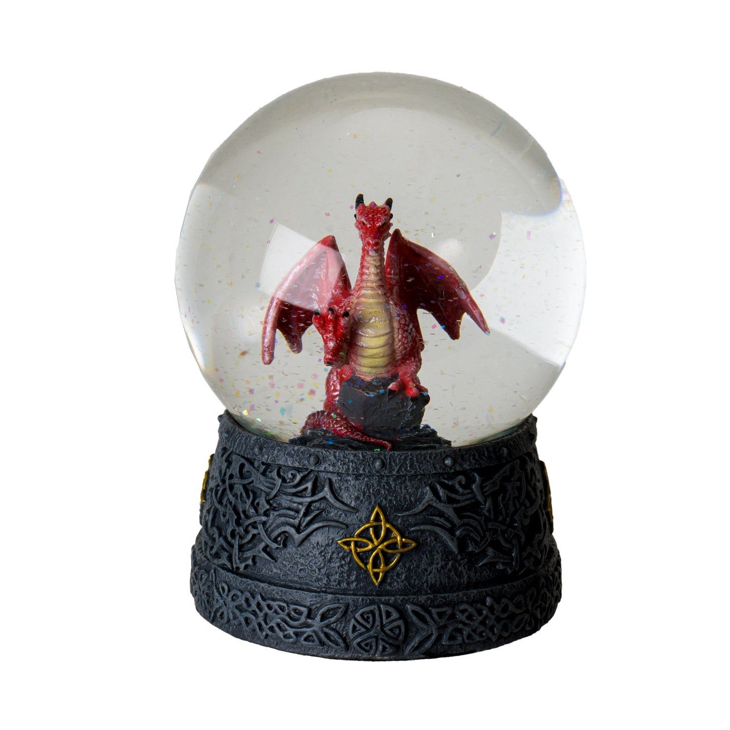 5.3&quot; Red Dragon Water Globe, SKU PG-15912, UPC 700317394969