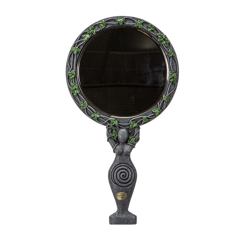 9.75&quot; Spiral Goddess Hand Mirror, SKU PG-15615, UPC 700317356899