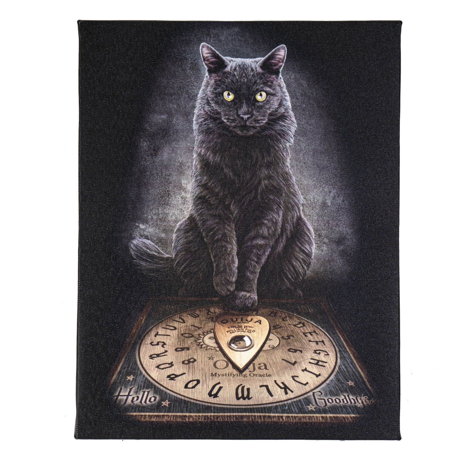 9.8&quot; Lisa Parker Canvas Print - His Masters Voice Ouija Cat, SKU PG-14292, UPC 700317299677