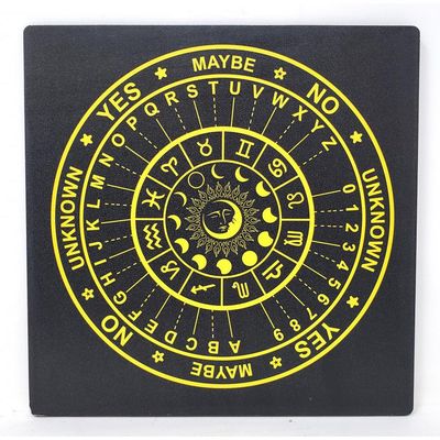 8&quot; Zodiac Sign Pendulum / Altar Board, SKU PBOARD-11, UPC 700317307075