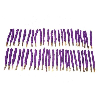 4&quot; Lavender Dipped Natural Sage Tree Branch Sticks (5 Pack), SKU K05-NSDIP-LV-D50, UPC 700317396505