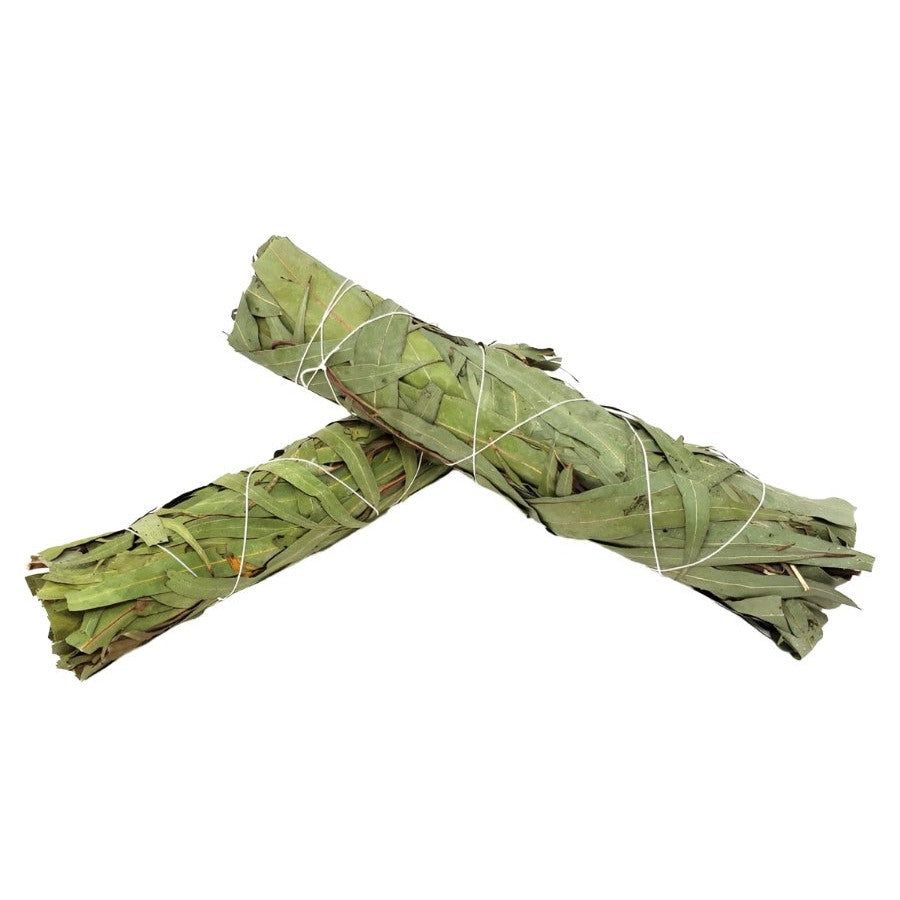 8-9&quot; Eucalyptus Smudge Stick, SKU L01-16-EUS8-1, UPC 700317378365