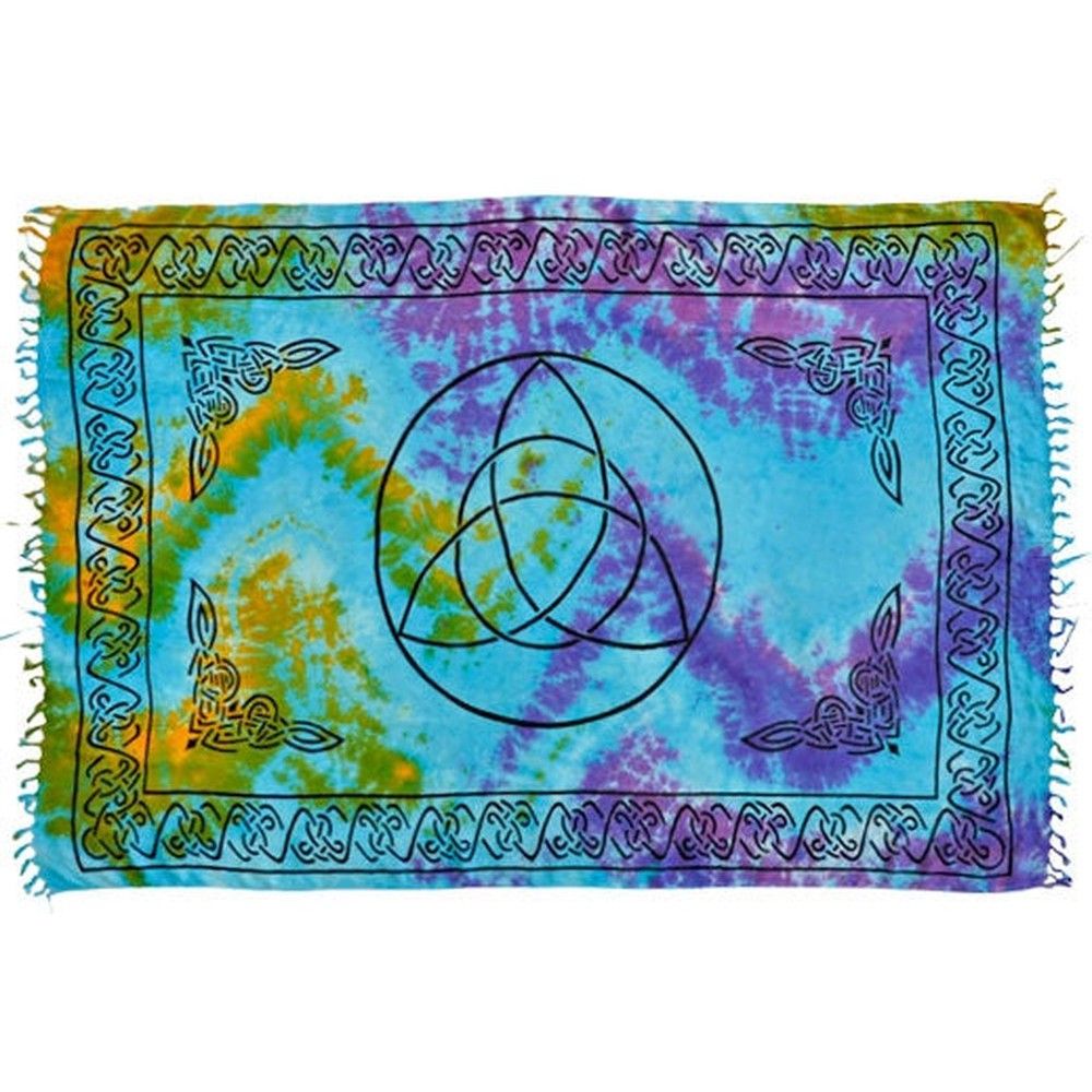 44&quot; x 72&quot; Triquetra Tie Dye Tapestry, SKU SC78-TA, UPC 700317379836