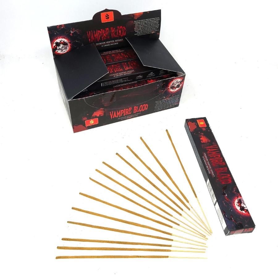 SONAVI Incense Sticks - Vampire Blood (15 Grams), SKU SA-VB15-D12, UPC 700317393191