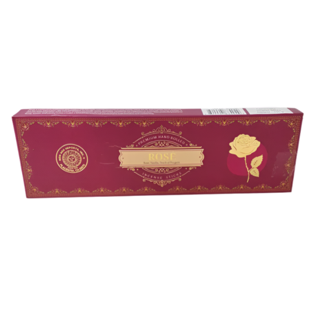 Rose, Vanilla &amp; Touch of Fougere Premium Artisan Incense Sticks 100 gram, SKU R100-RS, UPC 70031741…