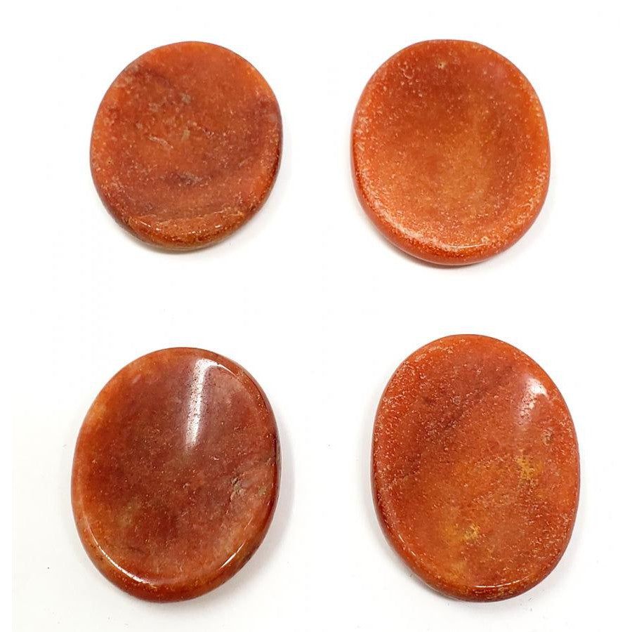 Worry Stone - Red Aventurine, SKU U00-25-WOST-25-1, UPC 700317382164