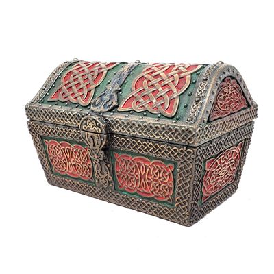 5.5&quot; Celtic Pattern Resin Chest, SKU 76684A4, UPC 700317301608