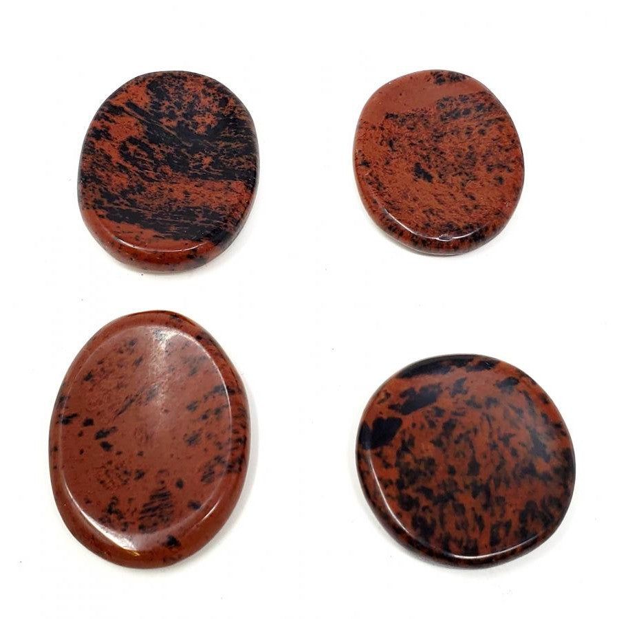 Worry Stone - Mahogany Obsidian, SKU U00-20-WOST-20-1, UPC 700317382263