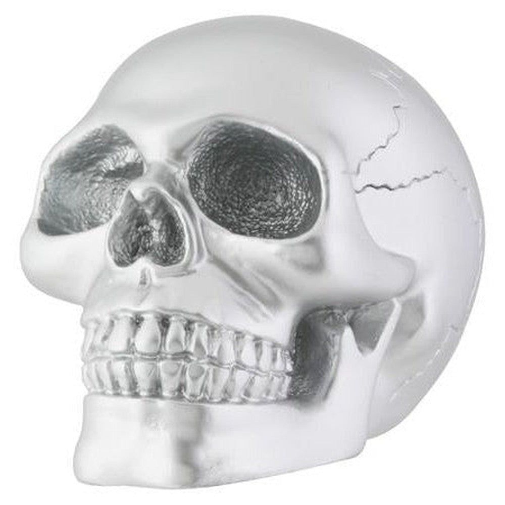 3.75&quot; Silver Skull Statue, SKU PG-Y7751, UPC 700317392989