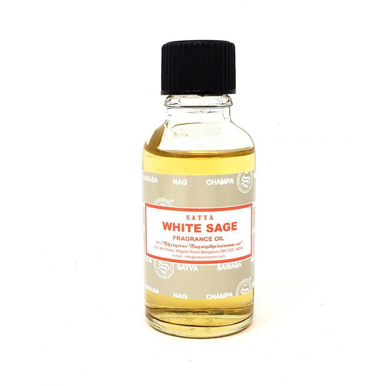 30 ml Satya Fragrance Oil - White Sage, SKU SWSOIL30, UPC 700317303169