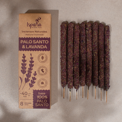 Ispalla - Palo Santo &amp; Lavender Incense Sticks (8 Pack), SKU D00-IPS-10CMPSLV-1, UPC 700317388968