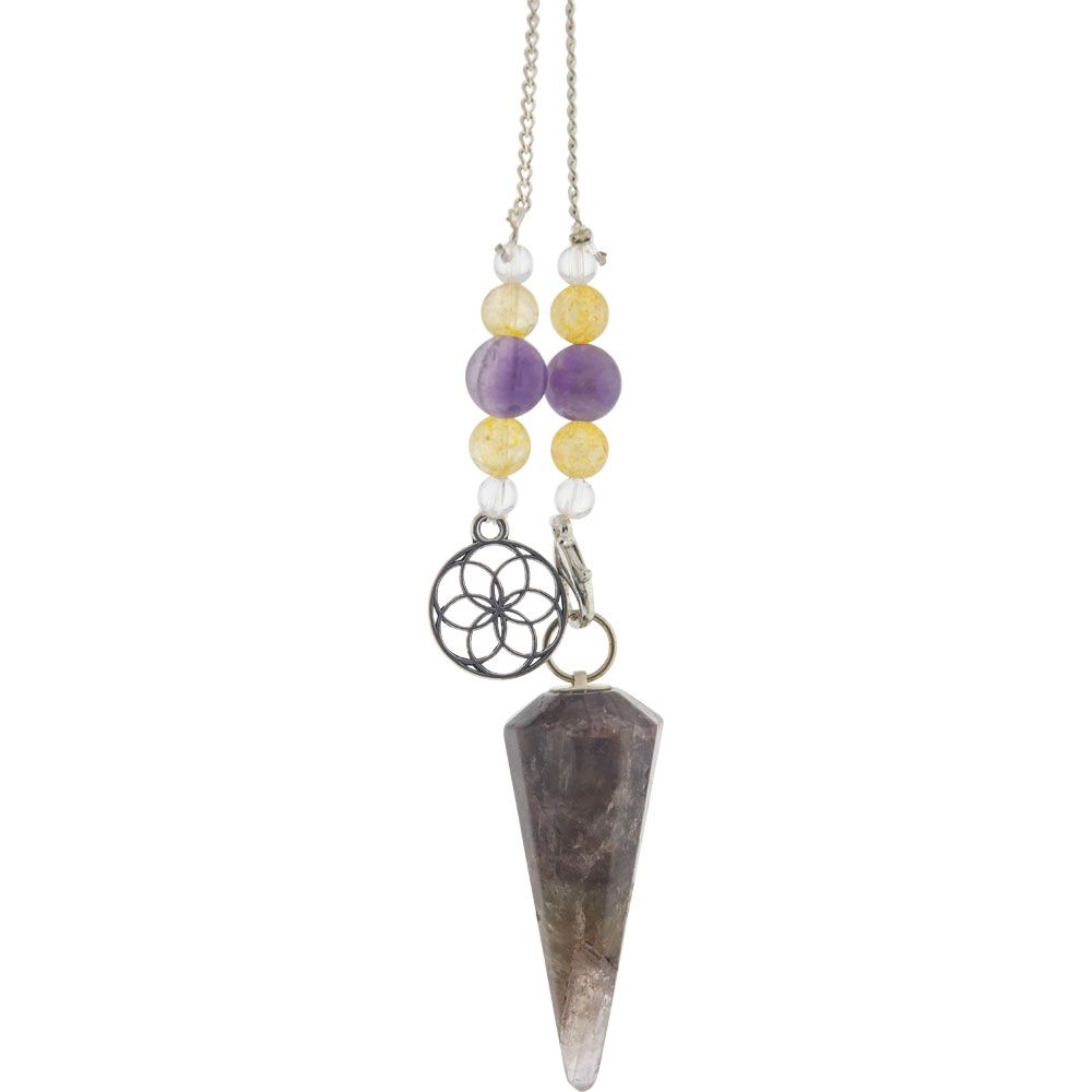 Hexagonal Pendulum - Sacred 7 with Seed of Life, SKU KH-61411, UPC 700317312130