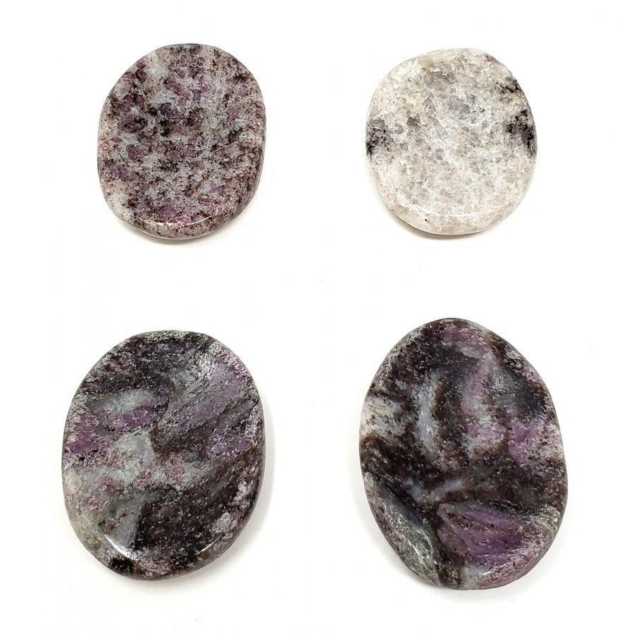 Worry Stone - Ruby Feldspar, SKU U00-30-WOST-30-1, UPC 700317382355