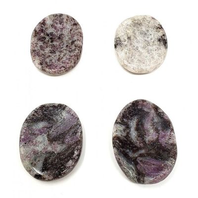 Worry Stone - Ruby Feldspar, SKU U00-30-WOST-30-1, UPC 700317382355