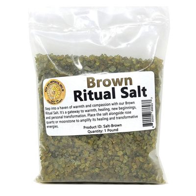 1 lb Ritual Salt - Brown, SKU M04-Salt-Brown, UPC 700317371519