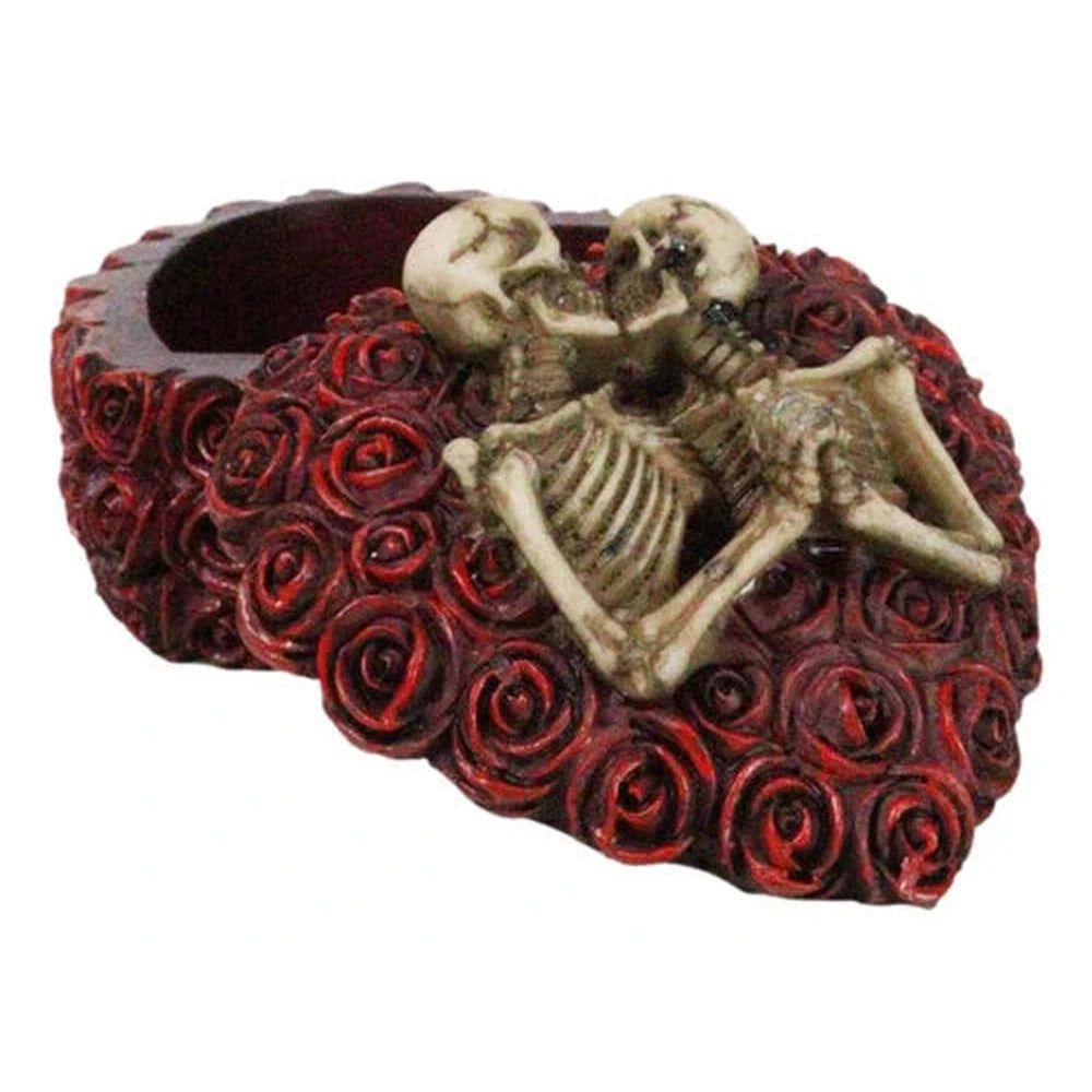 3.5&quot; Love Never Dies Skeleton Heart Display Box, SKU PG-15981, UPC 700317394020