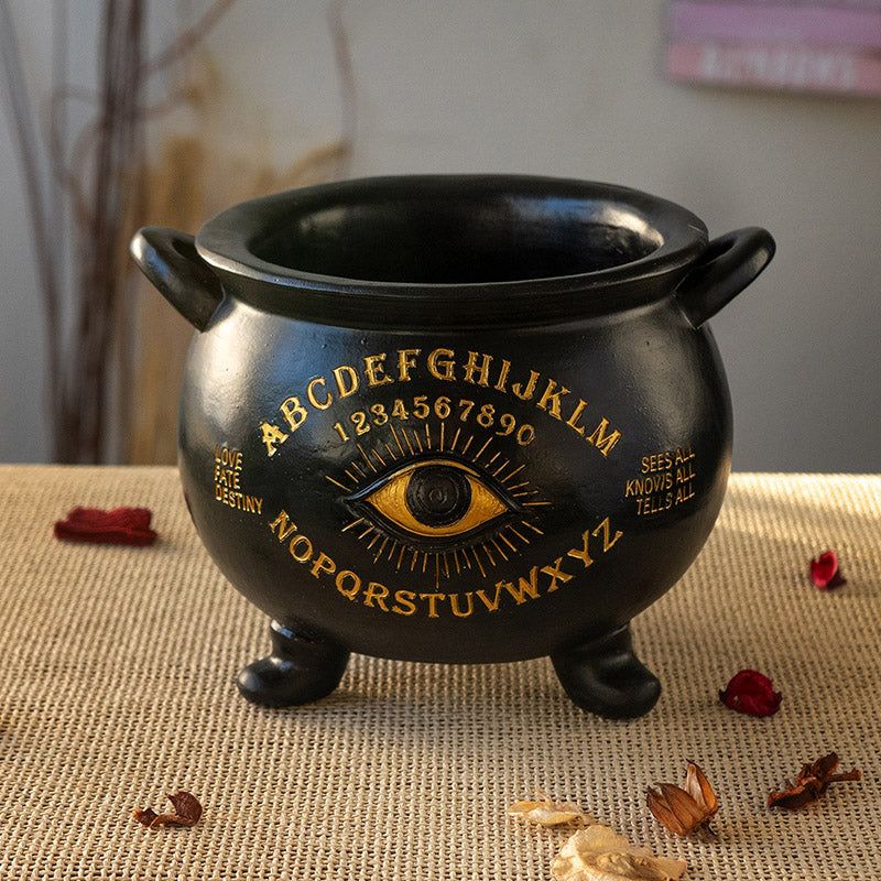 8.7&quot; Ouija Cauldron Pot, SKU PG-15634, UPC 700317371717