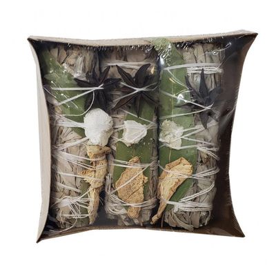 4&quot; Anise Star, Copal Resin, Ginger &amp; White Sage Smudge Stick, SKU A05-MS1-N21-1, UPC 700317378266