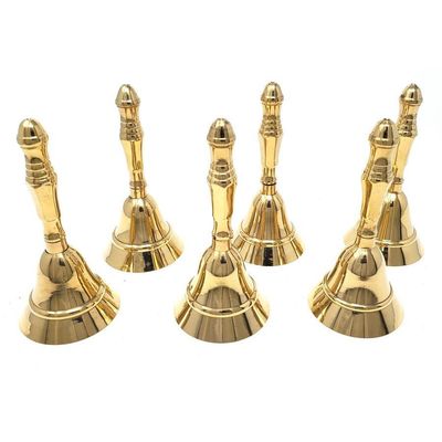 5&quot; Brass Ritual Altar Hand Bell, SKU F08-025-4986-1, UPC 700317385875