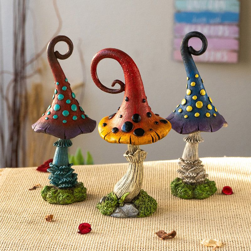 9.8&quot; Magic Mushroom Statues (Set of 3), SKU PG-15626, UPC 700317371830