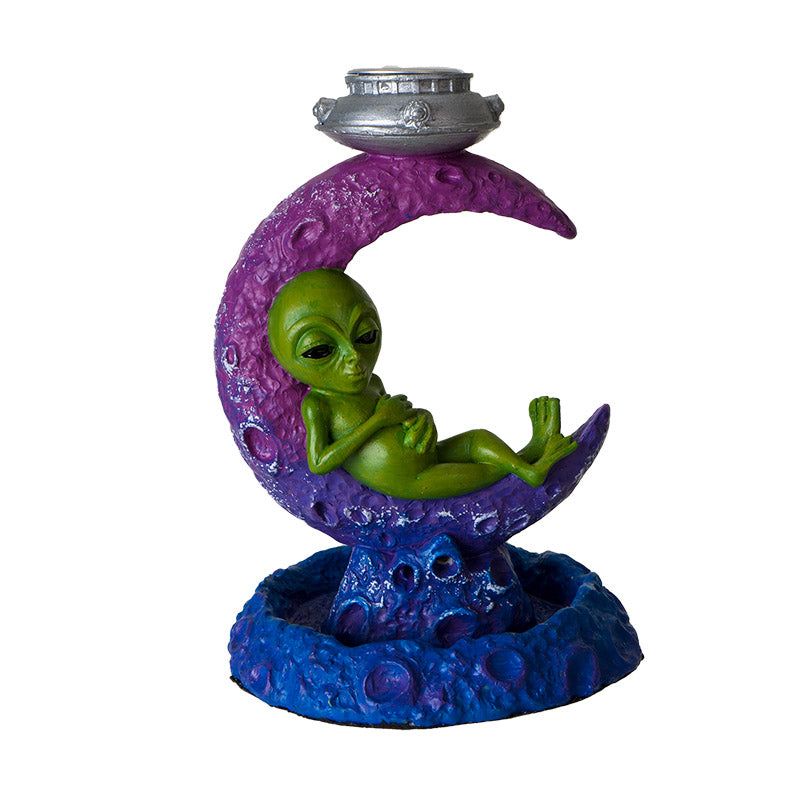 5&quot; Alien on Moon Backflow Incense Burner, SKU PG-15944, UPC 700317412960