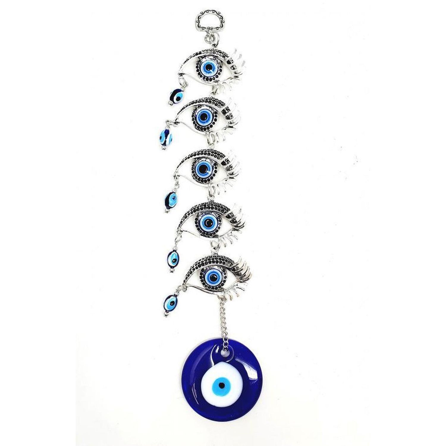 10&quot; Evil Eye Talisman - Multi Evil Eye with Lashes, SKU QQ083-TKE-03, UPC 700317384748