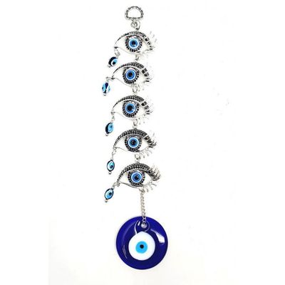 10&quot; Evil Eye Talisman - Multi Evil Eye with Lashes, SKU QQ083-TKE-03, UPC 700317384748