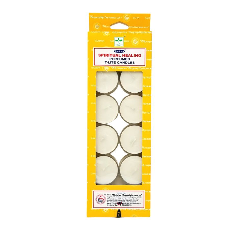 Satya Tealight Candles (12 in Box) - Spiritual Healing, SKU SPTL, UPC 700317302063