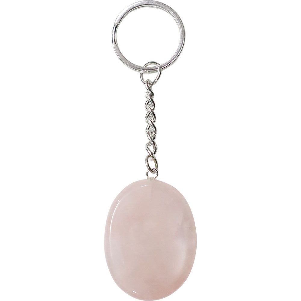 4&quot; Worry Stone Key Chain - Rose Quartz, SKU KH-58638, UPC 700317311904