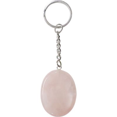 4&quot; Worry Stone Key Chain - Rose Quartz, SKU KH-58638, UPC 700317311904