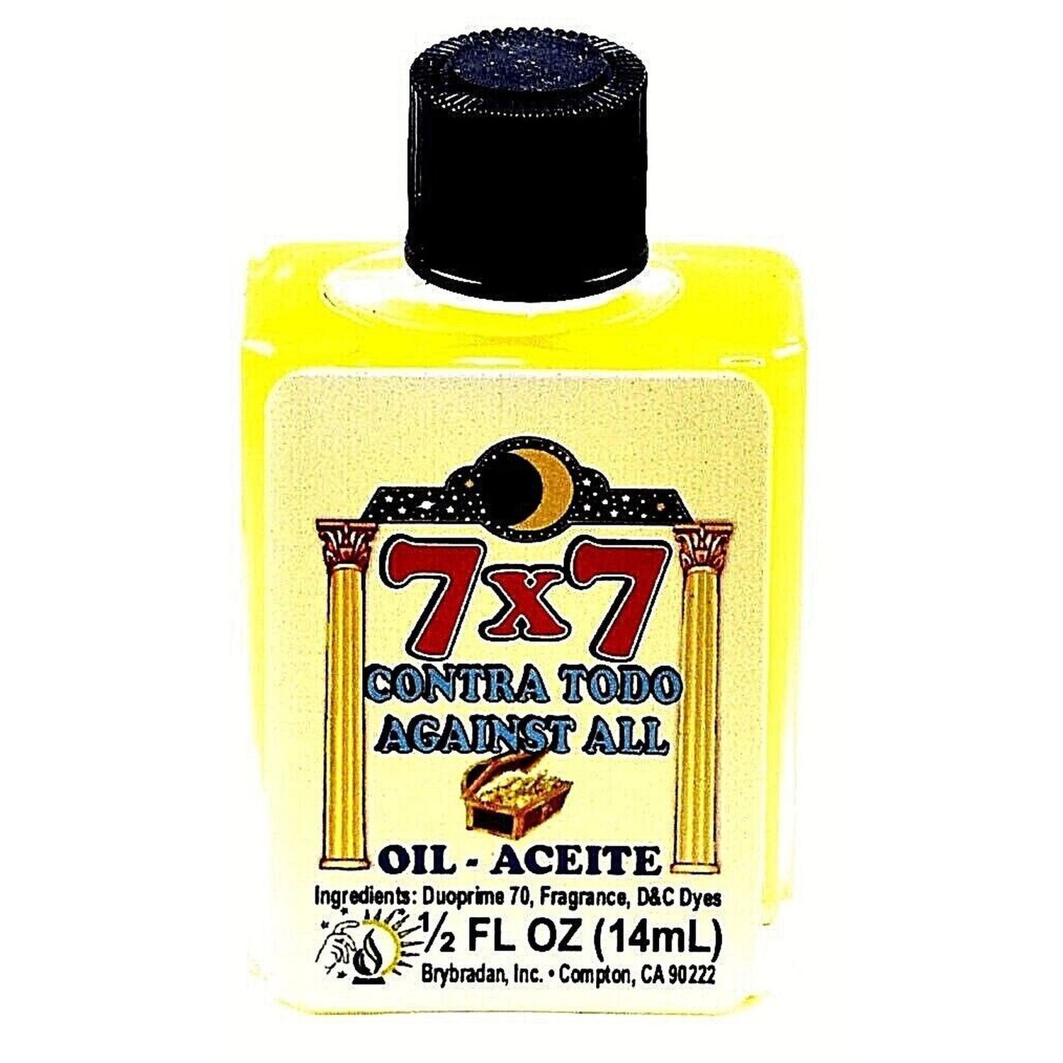 1/2 oz Brybradan Spiritual Oil - 7 X 7 Against All, SKU RM-287028, UPC 700317361732